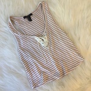 { striped racer back top }